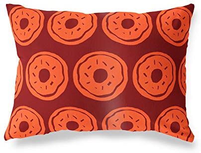 Bonamaison Arancio-Bordeaux Fodera per Cuscino Cotone e Copricuscini Federa per Divano Casa Soggiorno Camera da Letto Decorazione Interni ed Esterni, 45x60 Cm Progettata e Prodotta in Turchia