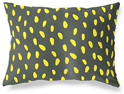 Bonamaison Neon Giallo-Fumi Fodera per Cuscino Cotone e Copricuscini Federa per Divano Casa Soggiorno Camera da Letto Decorazione Interni ed Esterni, 35x50 Cm Progettata e Prodotta in Turchia