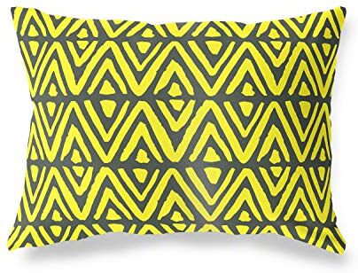 Bonamaison Neon Giallo-Fumi Fodera per Cuscino Cotone e Copricuscini Federa per Divano Casa Soggiorno Camera da Letto Decorazione Interni ed Esterni, 35x50 Cm Progettata e Prodotta in Turchia