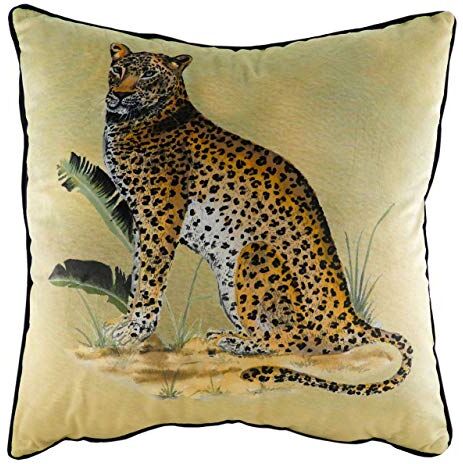 Evans Lichfield Kibale Leopard-Cuscino Imbottito in Poliestere, Multicolore, 50 x 50 cm