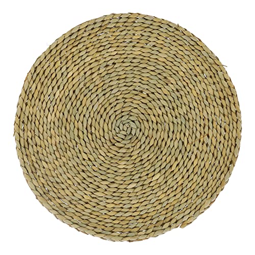 OKAT Cuscino per pavimento Tatami, cuscino per meditazione Cuscino per finestra Pouf rotondo in paglia traspirante fatto a mano per decorazione da bovindo per adulti per Zen per la casa