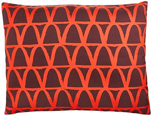 Bonamaison Arancio-Bordeaux Fodera per Cuscino Cotone e Copricuscini Federa per Divano Casa Soggiorno Camera da Letto Decorazione Interni ed Esterni, 45x60 Cm Progettata e Prodotta in Turchia