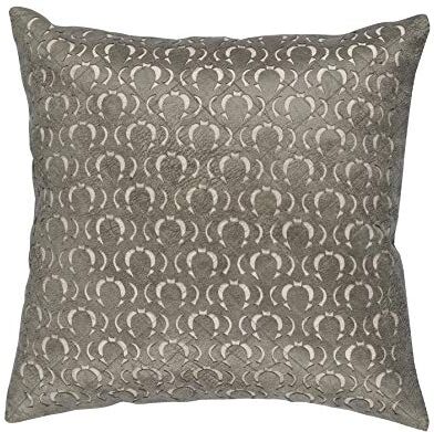 Stanley Copricuscino Fatto a Mano, Cuscino Decorativo, in Velluto, Tagliato al Laser, Ricamato Accento per casa, Divano, 45 x 45 cm, Visone Scuro, (W) x 18 (H) Inches (Standard Cushion Size)