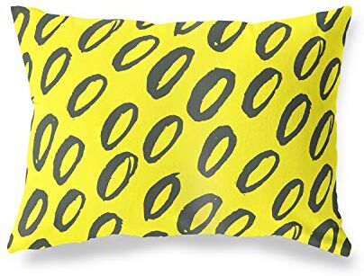 Bonamaison Neon Giallo-Fumi Fodera per Cuscino Cotone e Copricuscini Federa per Divano Casa Soggiorno Camera da Letto Decorazione Interni ed Esterni, 35x50 Cm Progettata e Prodotta in Turchia