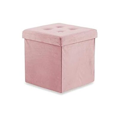 Galileo Casa pouff Contenitore Velluto Rosa Antico 37.5x37.5x38 Galileo Casa pouff Contenitore Velluto Rosa Antico 37.5x37.5x38