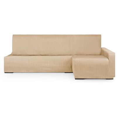 Eysa copridivano per chaise longue letto lato destro vistra frontale colore beige design Luz Eysa copridivano per chaise longue letto lato destro vistra frontale colore beige design Luz