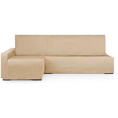 Eysa copridivano per chaise longue letto lato sinistro vistra frontale colore beige design Luz Eysa copridivano per chaise longue letto lato sinistro vistra frontale colore beige design Luz