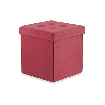 Galileo Casa pouff Contenitore Velluto Bordeaux 37.5x37.5x38cm Galileo Casa pouff Contenitore Velluto Bordeaux 37.5x37.5x38cm