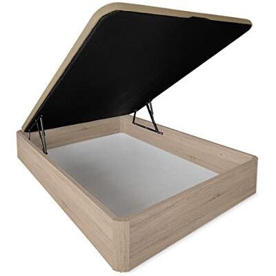 DUÉRMETE ONLINE Divano pieghevole extra rinforzato grande capacità con coperchio traspirante, angoli arrotondati, legno, beige (Cambria), 105 x 190 DUÉRMETE ONLINE Divano pieghevole extra rinforzato grande capacità con coperchio traspirante, angoli arrotondati, legno, beige (Cambria), 105 x 190
