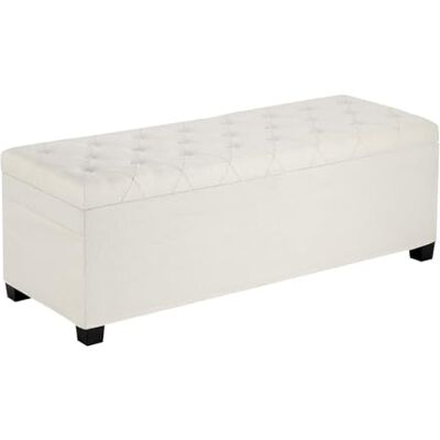 VEVOR Panca Contenitore, Panca con Bottoni Trapuntati e Tasche Laterali, Contenitore Imbottito Ribaltabile con Struttura in Metallo, Pouf da Letto in Lino per Soggiorno, Camera da Letto, Beige VEVOR Panca Contenitore, Panca con Bottoni Trapuntati e Tasche Laterali, Contenitore Imbottito Ribaltabile con Struttura in Metallo, Pouf da Letto in Lino per Soggiorno, Camera da Letto, Beige
