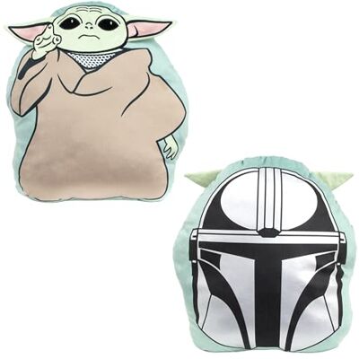 Disney Mandalorian Cuscino a Forma Ufficiale Cuscino in peluche imbottito Design Yoda Friend Perfetto per camera o decor gaming Verde Disney Mandalorian Cuscino a Forma Ufficiale Cuscino in peluche imbottito Design Yoda Friend Perfetto per camera o decor gaming Verde