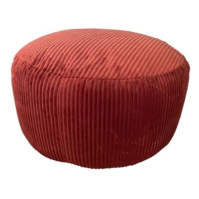 Relaxdays Pouf, cord, HxD: 35 x 50 cm, imbottitura in polistirolo, cuscino rotondo, hocker da salotto, pouf, ruggine Relaxdays Pouf, cord, HxD: 35 x 50 cm, imbottitura in polistirolo, cuscino rotondo, hocker da salotto, pouf, ruggine
