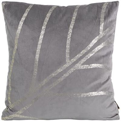 Eurofirany Elegante federa in velluto con stampa, 45 x 45 cm, rivestimento in velluto, morbido cuscino per divano, motivo geometrico 4, grigio Eurofirany Elegante federa in velluto con stampa, 45 x 45 cm, rivestimento in velluto, morbido cuscino per divano, motivo geometrico 4, grigio