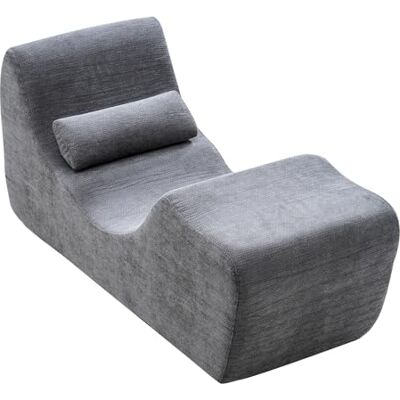 VEVOR Sedia da Yoga Chaise Longue, Sedia Ergonomica Chaise Longue, da Interno in Schiuma Curva Senza Ossa per Massaggi, Stretching, Rilassamento, Esercizio, Utilizzabile in Soggiorno, Grigio VEVOR Sedia da Yoga Chaise Longue, Sedia Ergonomica Chaise Longue, da Interno in Schiuma Curva Senza Ossa per Massaggi, Stretching, Rilassamento, Esercizio, Utilizzabile in Soggiorno, Grigio