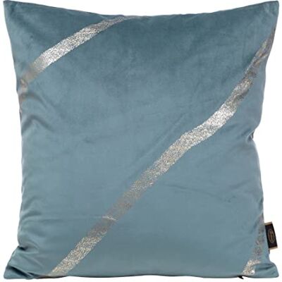 Eurofirany Elegante federa per cuscino in velluto, con stampa, 45 x 45 cm, rivestimento in velluto, morbido cuscino per divano, cintura inclinata, blu Eurofirany Elegante federa per cuscino in velluto, con stampa, 45 x 45 cm, rivestimento in velluto, morbido cuscino per divano, cintura inclinata, blu