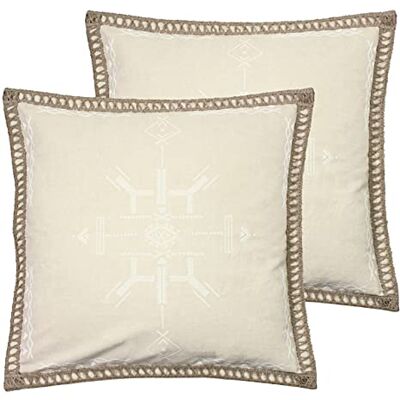 RIVA furn. Fornire. Mini Cuscini pieni di Poliestere Inka (Confezione gemella), Cotone, Naturale RIVA furn. Fornire. Mini Cuscini pieni di Poliestere Inka (Confezione gemella), Cotone, Naturale