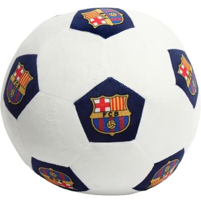 Character World Cuscino rotondo a forma di pallone da calcio con licenza ufficiale del Barcelona FC Cuscino super morbido con stemma da calcio bianco Perfetto per qualsiasi camera da letto, sul divano Character World Cuscino rotondo a forma di pallone da calcio con licenza ufficiale del Barcelona FC Cuscino super morbido con stemma da calcio bianco Perfetto per qualsiasi camera da letto, sul divano