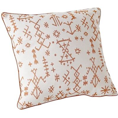 Linder Cuscino imbottito Tessuto tinto e tessuto in Francia Stile etnico Finitura bordatura sfoderabile Colore bianco con motivo falvo Dimensioni 45 x 45 cm Collezione Mescal Linder Cuscino imbottito Tessuto tinto e tessuto in Francia Stile etnico Finitura bordatura sfoderabile Colore bianco con motivo falvo Dimensioni 45 x 45 cm Collezione Mescal