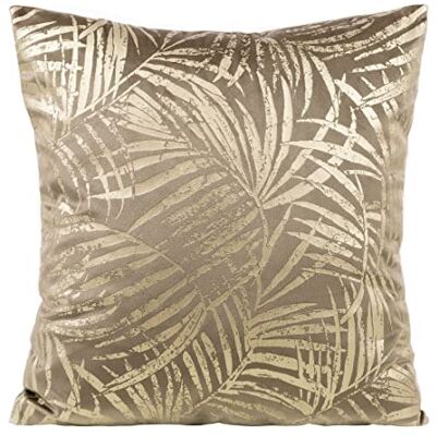 Eurofirany Elegante Fodera Cuscini Decorativa in Velluto con Stampa, 45 x 45 cm, Federa in Velluto, Morbido Cuscino per Divano, Motivo Foglie 2, Beige Eurofirany Elegante Fodera Cuscini Decorativa in Velluto con Stampa, 45 x 45 cm, Federa in Velluto, Morbido Cuscino per Divano, Motivo Foglie 2, Beige