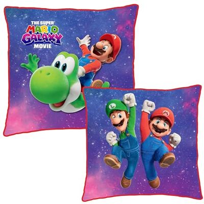 Character World Super Mario Movie 2 Cuscino Quadrato Ufficiale Ultra morbido, reversibile a 2 lati Design Lessgo Perfetto per camera, divano o letto 40 x 40 Character World Super Mario Movie 2 Cuscino Quadrato Ufficiale Ultra morbido, reversibile a 2 lati Design Lessgo Perfetto per camera, divano o letto 40 x 40