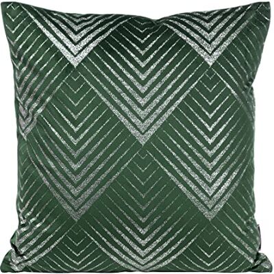 Eurofirany Elegante federa per cuscino in velluto, con stampa, 45 x 45 cm, rivestimento in velluto, morbido cuscino per divano, motivo geometrico 2, verde scuro Eurofirany Elegante federa per cuscino in velluto, con stampa, 45 x 45 cm, rivestimento in velluto, morbido cuscino per divano, motivo geometrico 2, verde scuro