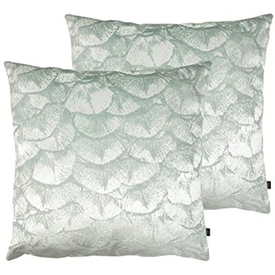 Ashley Wilde Cuscini riempiti in Poliestere di Jaden Twin Pack, Seagreen/EU de Nil, 50 x 50cm, 2 unità Ashley Wilde Cuscini riempiti in Poliestere di Jaden Twin Pack, Seagreen/EU de Nil, 50 x 50cm, 2 unità