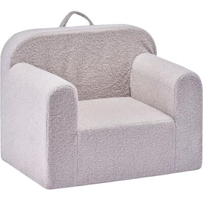 VEVOR Divano per Bambini, Poltrona in Schiuma con Braccioli e Maniglia, Sedia per Bambini Mobile e Lavabile, in Spugna 28D e Peluche per Sala Giochi, Camera da Letto, Soggiorno, Grigio VEVOR Divano per Bambini, Poltrona in Schiuma con Braccioli e Maniglia, Sedia per Bambini Mobile e Lavabile, in Spugna 28D e Peluche per Sala Giochi, Camera da Letto, Soggiorno, Grigio