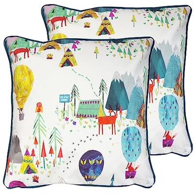 Prestigious Textiles Away We Go Kids Cuscino imbottito in poliestere, confezione da 2 Prestigious Textiles Away We Go Kids Cuscino imbottito in poliestere, confezione da 2
