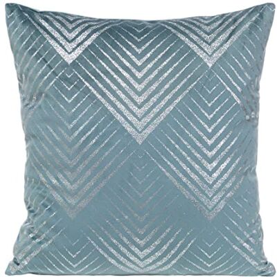 Eurofirany Elegante federa per cuscino in velluto, con stampa, 45 x 45 cm, in velluto, morbido cuscino per divano, motivo geometrico 2, blu Eurofirany Elegante federa per cuscino in velluto, con stampa, 45 x 45 cm, in velluto, morbido cuscino per divano, motivo geometrico 2, blu