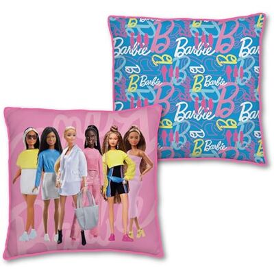Character World Barbie Cuscino quadrato con licenza ufficiale, design senza scatola, con cuscino imbottito super morbido reversibile su 2 lati, perfetto per qualsiasi camera da letto dei bambini Character World Barbie Cuscino quadrato con licenza ufficiale, design senza scatola, con cuscino imbottito super morbido reversibile su 2 lati, perfetto per qualsiasi camera da letto dei bambini