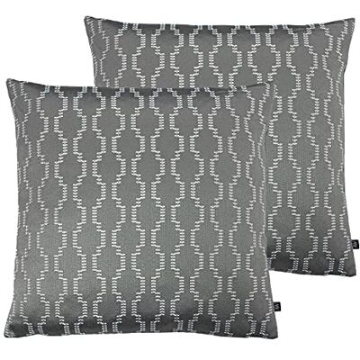Ashley Wilde Cuscini pieni di Poliestere di Nash Twin Pack, Nebbia/Grigio Scuro, 50 x 50cm, 2 unità Ashley Wilde Cuscini pieni di Poliestere di Nash Twin Pack, Nebbia/Grigio Scuro, 50 x 50cm, 2 unità