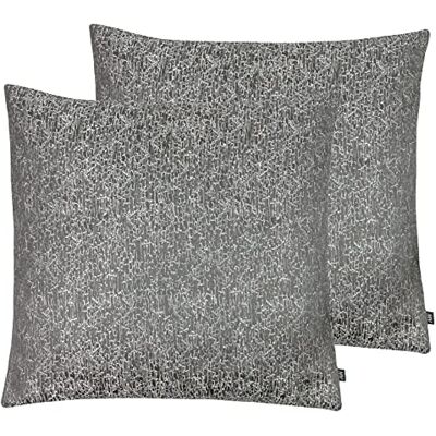 Ashley Wilde Cuscini riempiti in Poliestere Rion (Twin Pack), Slate/Steel, 50 x 50cm, 2 unità Ashley Wilde Cuscini riempiti in Poliestere Rion (Twin Pack), Slate/Steel, 50 x 50cm, 2 unità