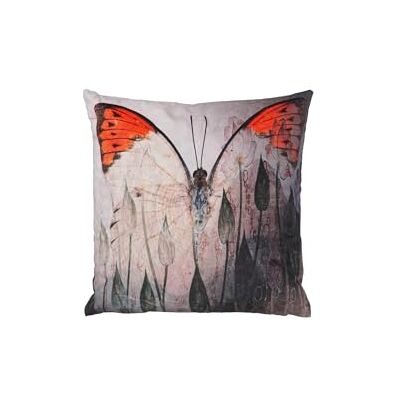 Gardinia Sehlbach Cuscino con farfalle, Arancione, 45 x 45 cm, Sfoderabile, Materiale morbido, Design giocoso, Tocco elegante, Atmosfera accogliente Gardinia Sehlbach Cuscino con farfalle, Arancione, 45 x 45 cm, Sfoderabile, Materiale morbido, Design giocoso, Tocco elegante, Atmosfera accogliente