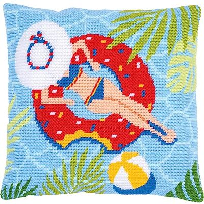 Vervaco Kit Gobelin Cuscino Set Ricamo Principianti PISCINA Punti Lunghi E Angolati Kit Hobby Creativi Adulti ca. 40 x 40 cm Ricamo Punto Croce Prestampato Cuscini Decorativi Divano Vervaco Kit Gobelin Cuscino Set Ricamo Principianti PISCINA Punti Lunghi E Angolati Kit Hobby Creativi Adulti ca. 40 x 40 cm Ricamo Punto Croce Prestampato Cuscini Decorativi Divano