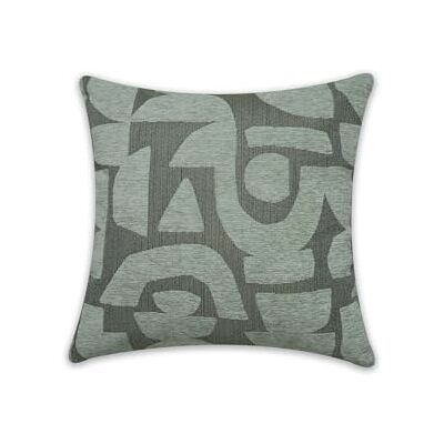 Gardinia Sehlbach Cuscino in filato di ciniglia, Verde, 45 x 45 cm, Jacquard di alta qualità, Design moderno, Sfoderabile, Imbottitura inclusa Gardinia Sehlbach Cuscino in filato di ciniglia, Verde, 45 x 45 cm, Jacquard di alta qualità, Design moderno, Sfoderabile, Imbottitura inclusa
