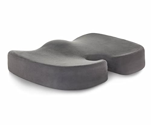 Linenspa Cuscino ergonomico per sedia in memory foam – Comfort per l’osso sacro e il coccige – cuscini per sedile auto, ufficia ou gaming