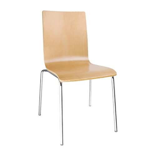 Bolero quadrato lato della sedia, finitura naturale (confezione da 4)