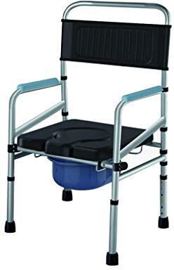 Generic Sedia da Comodino Comodino Leggero Comodino da Doccia Sedile Sgabello Sedia Portatile con WC Incorporato, Sedia da Bagno per Disabili Anziani (Tipo O)