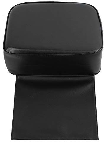 Pongnas Salone di bellezza per barbiere nero Equipaggiamento spa Sedia da parrucchiere Cuscino per seggiolino, 19,29 "(L) x 12" (L) x 6.10 "(H)(Nero: pelle PU)