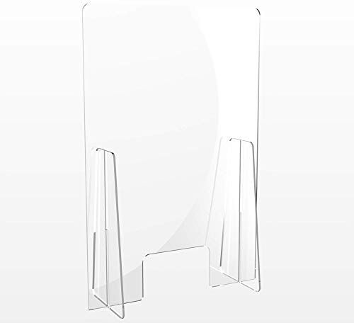 generico Shape Barriera Parafiato Formato 50xH75 Cm Plexiglass 5 Mm Parasputi di Protezione da Bancone Scrivania OTTIMA QUALITA' Made in Italy Spedizione Gratuita