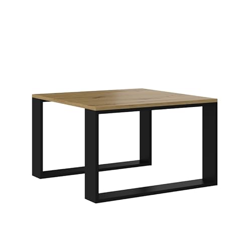 Mehome Moderno Mini tavolo 67 x 67 x 40 cm Artisan Oak/Nero