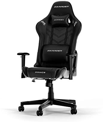 DXRacer PRINCE L Nero PVC Pelle La Sedia da Gaming Originale