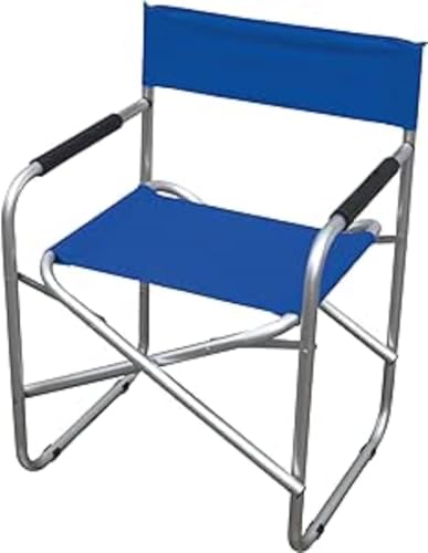 PRATESI Sedia Regista Blu CM.48X58X82 all Alluminio/Poliestere, 18/8 Stainless Steel, Blue, Standard