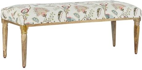 Home ESPRIT Panca multicolore in legno di mango 121 x 43 x 46 cm