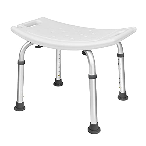 UISEBRT Sgabello da doccia, regolabile in altezza, 38-53 cm, 136 kg, per anziani, bambini, persone con disabilità (sgabello da doccia regolabile in altezza, 2)