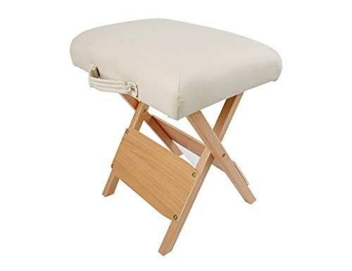 Elitzia SalonI Mobili pieghevole sedia in legno bellezza bellezza Saloni Sgabello due colori opzionale  ET20646 (Bianco-cremoso)