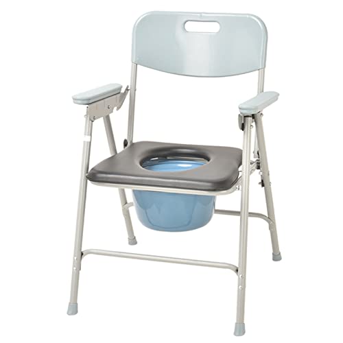 Generic Comodino Sedia da doccia  per WC con braccioli Comodino da comodino con corrimano antiscivolo Sedile WC per donna incinta/persona anziana Potty Chair