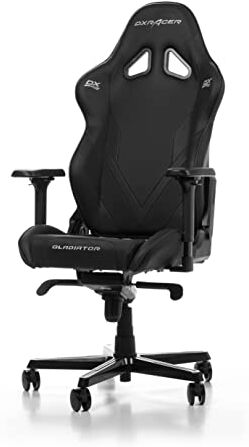 DXRacer (l'originale Gladiator G001 Sedia Gaming, Ecopelle, Nero, Fino a 200 cm