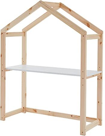 BAÏTA TINY03 Ufficio scalabile Bambino capanna, Legno di Pino, Blanc, L120cm