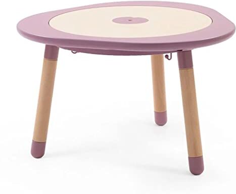 Stokke MuTable, Malva Tavolo da Gioco Multifunzione per Bambini Gambe ad Altezza Regolabile Comprende Quattro Tavole di Gioco su Due Lati, Un Puzzle e Protezione in Legno Naturale